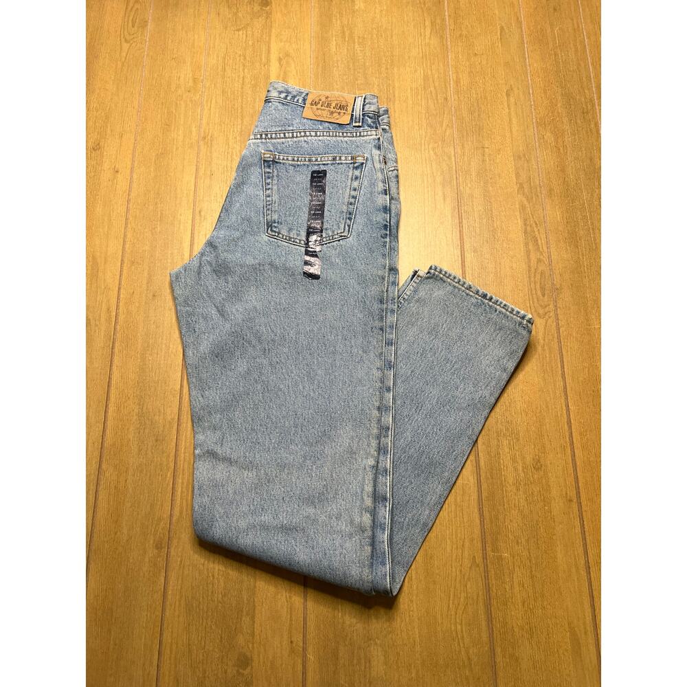 Vintage 90s Medium Wash Gap High Waist Mom Jeans Sz 29x34 NWT boho Retro western